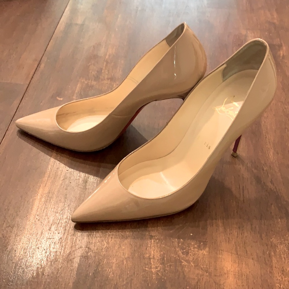 Christian Louboutin Nude Patent Leather Heels